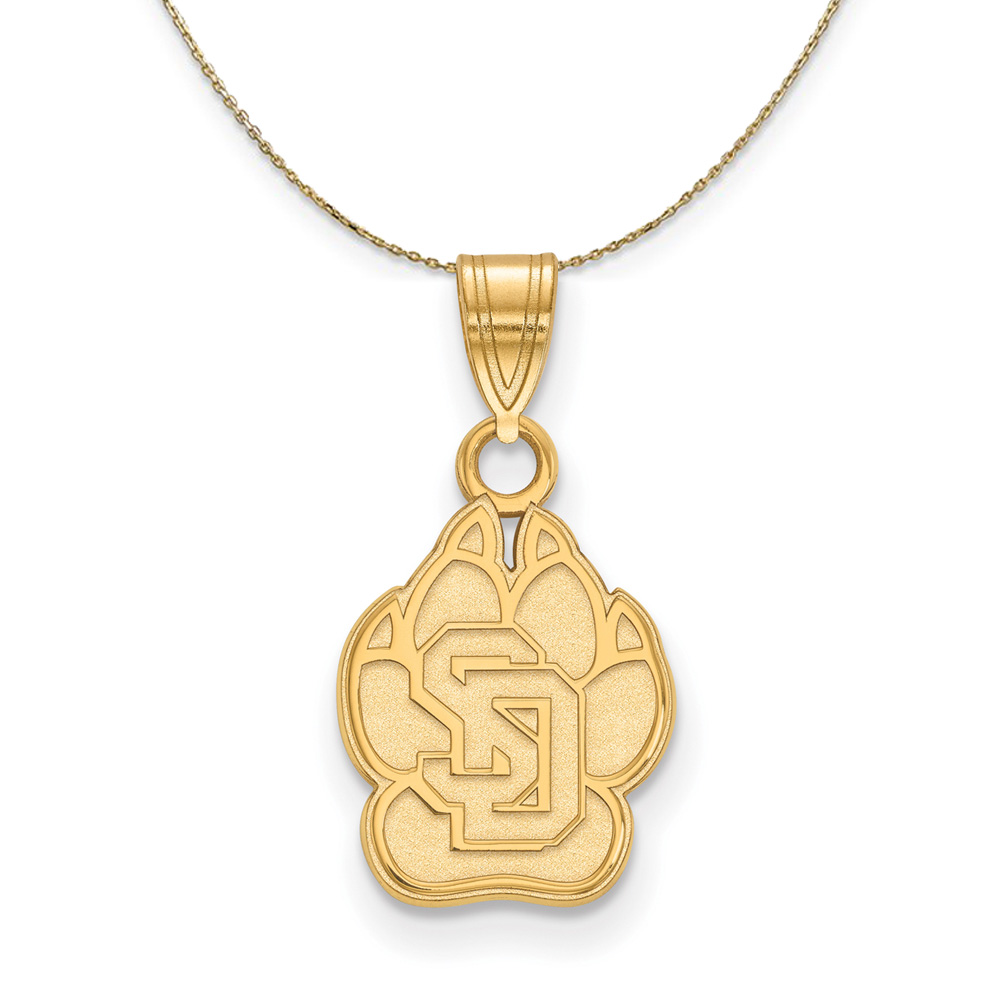 14k Yellow Gold South Dakota Logo Necklace