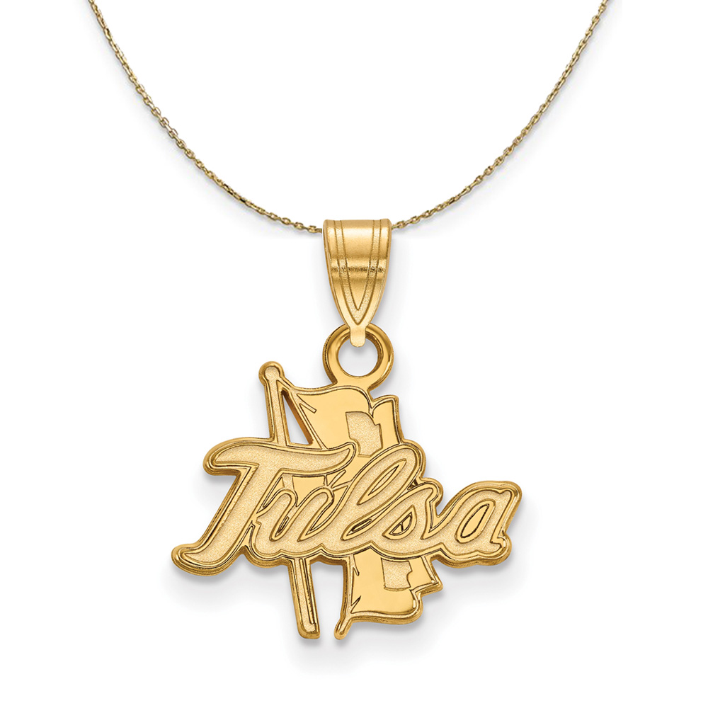 14k Yellow Gold The U. of Tulsa Logo Necklace