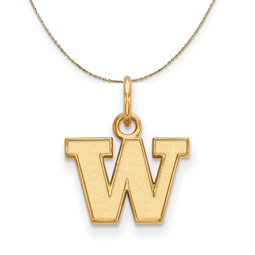 14k Yellow Gold U. of Washington X-Small Necklace