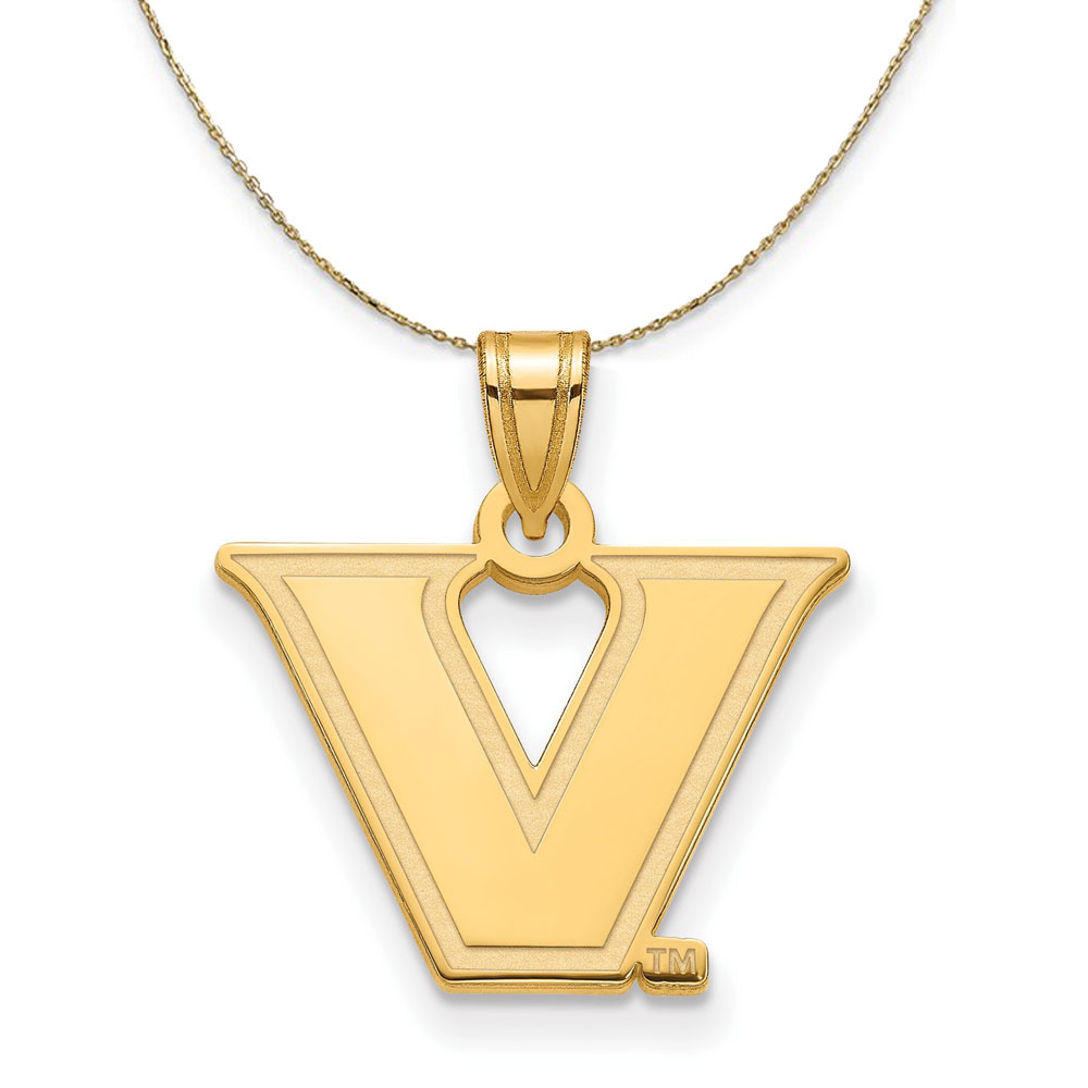 14k Yellow Gold Vanderbilt U. 'V' Star Necklace - 16 Inch