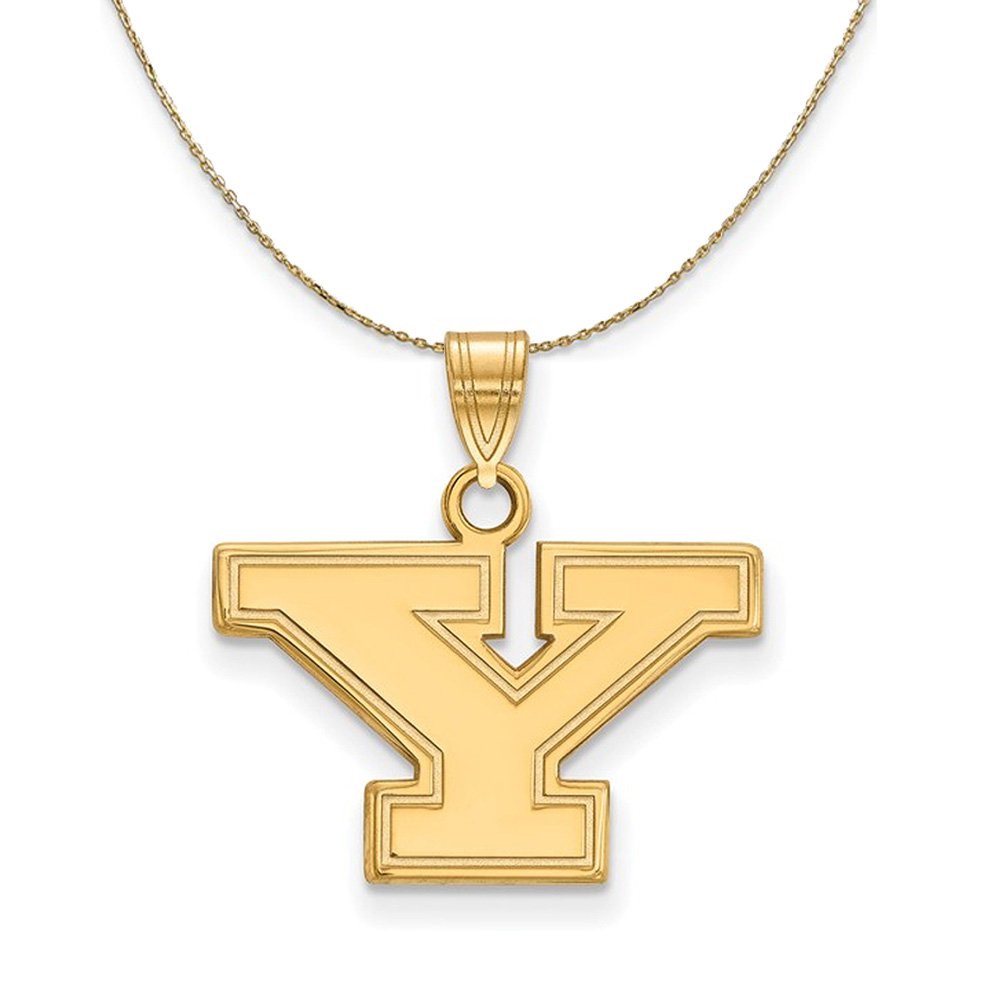 14k Yellow Gold Youngstown State Initial Y Necklace