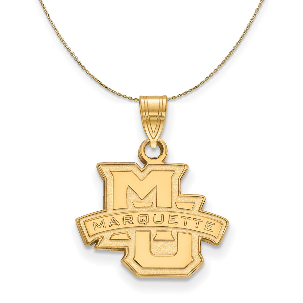 14k Yellow Gold Marquette U Logo Necklace