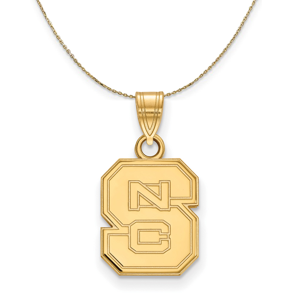 14k Yellow Gold North Carolina Logo Necklace