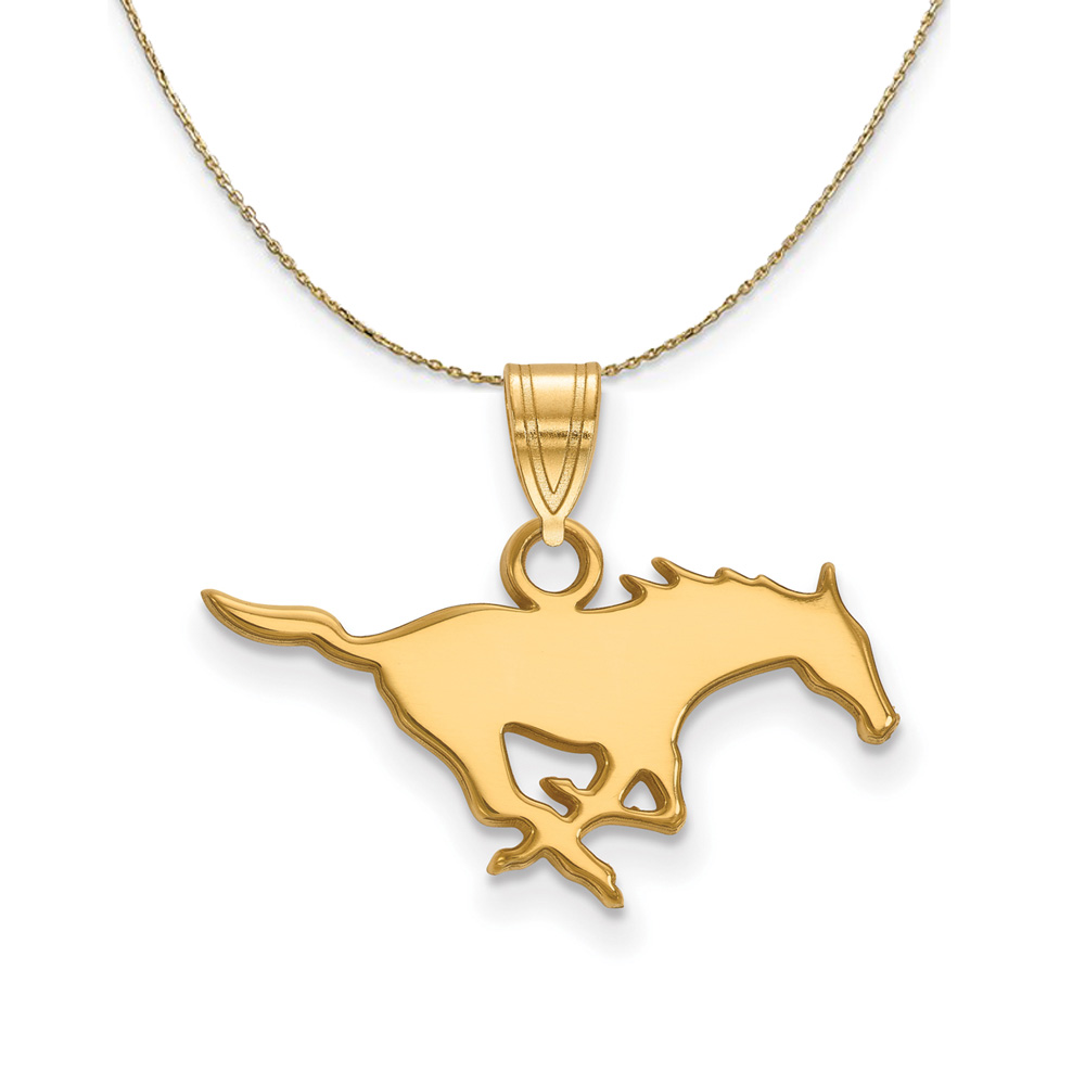 14k Yellow Gold Southern Methodist U. Necklace
