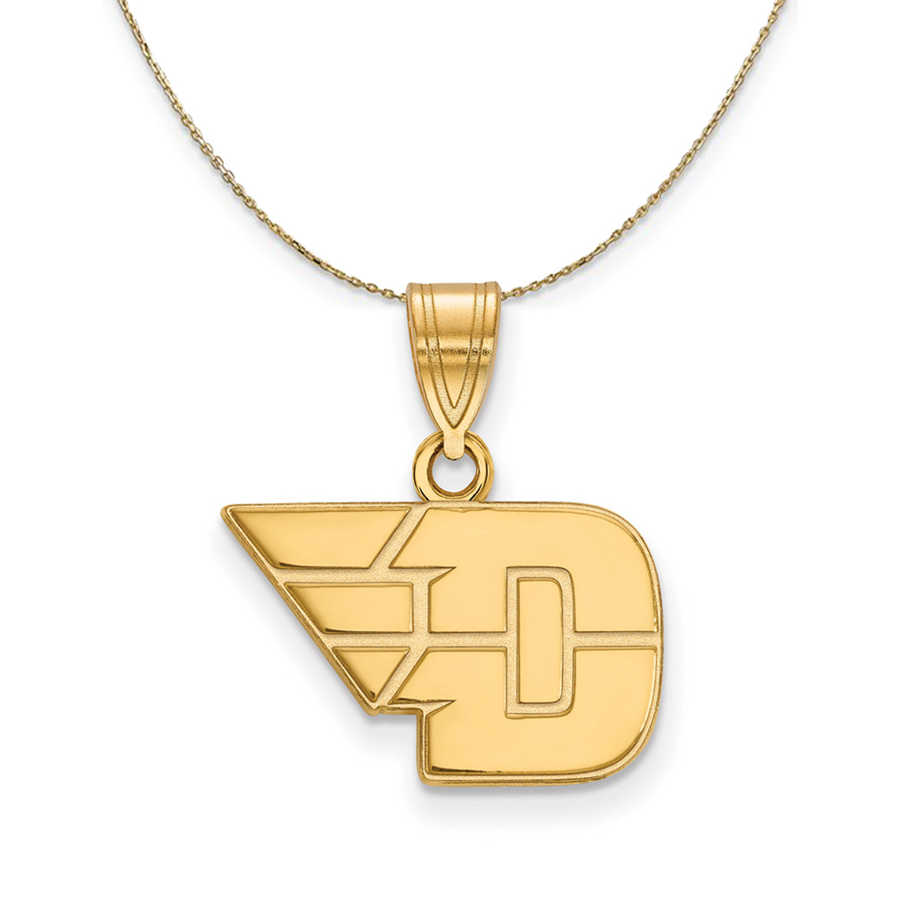 14k Yellow Gold U of Dayton Necklace