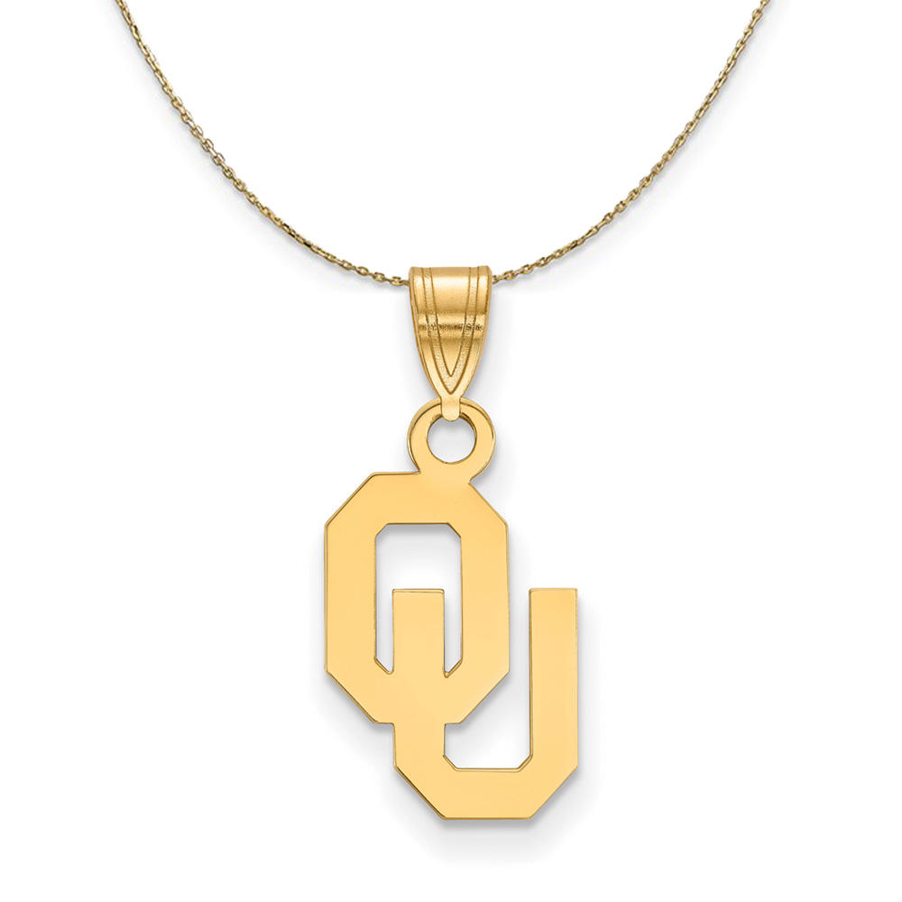 14k Yellow Gold U. of Oklahoma Necklace