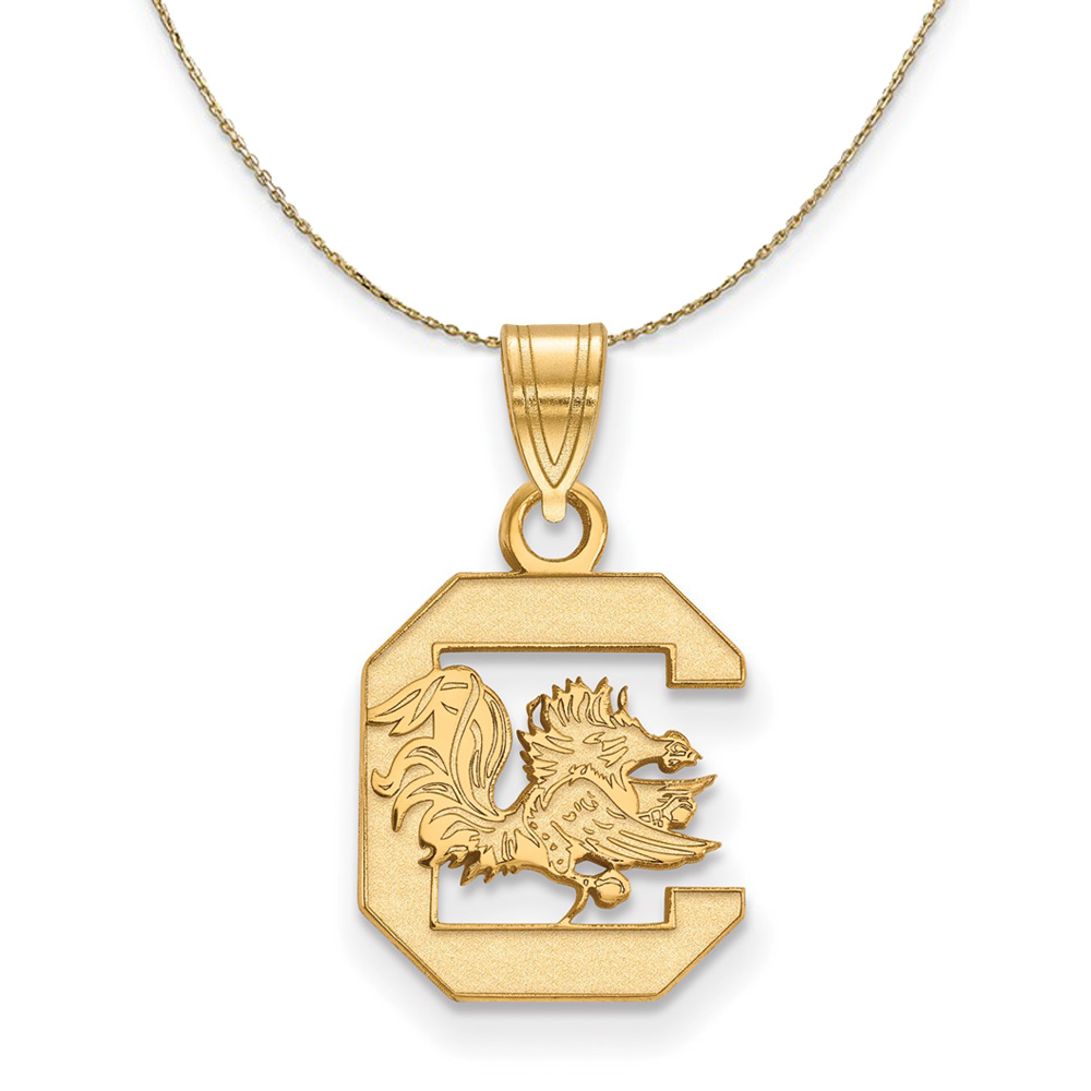 14k Yellow Gold South Carolina Logo Necklace