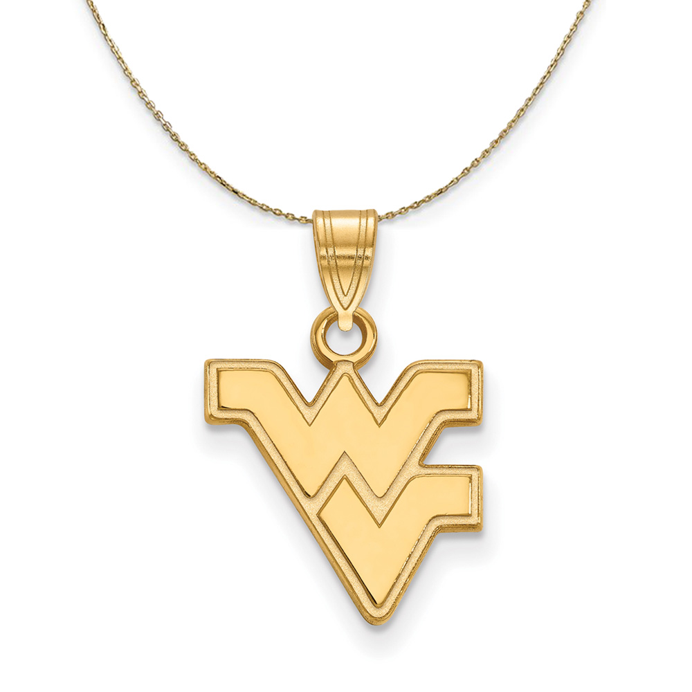 14k Yellow Gold West Virginia U. Necklace
