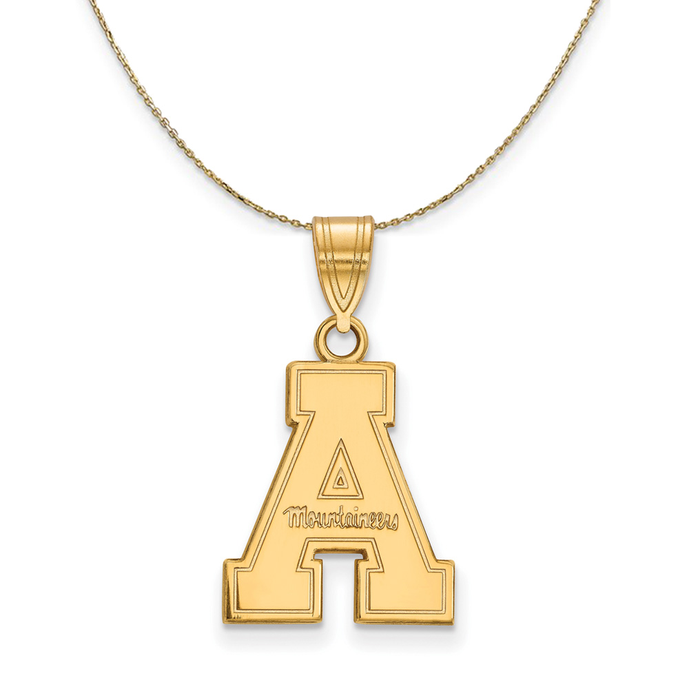 14k Yellow Gold Appalachian State Md 'A' Logo Necklace