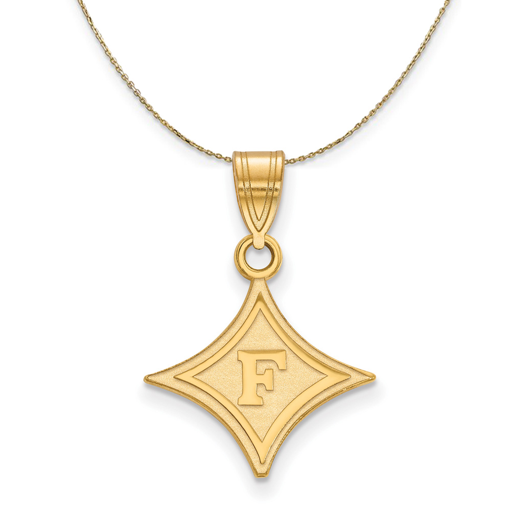 14k Yellow Gold Furman U Logo Necklace
