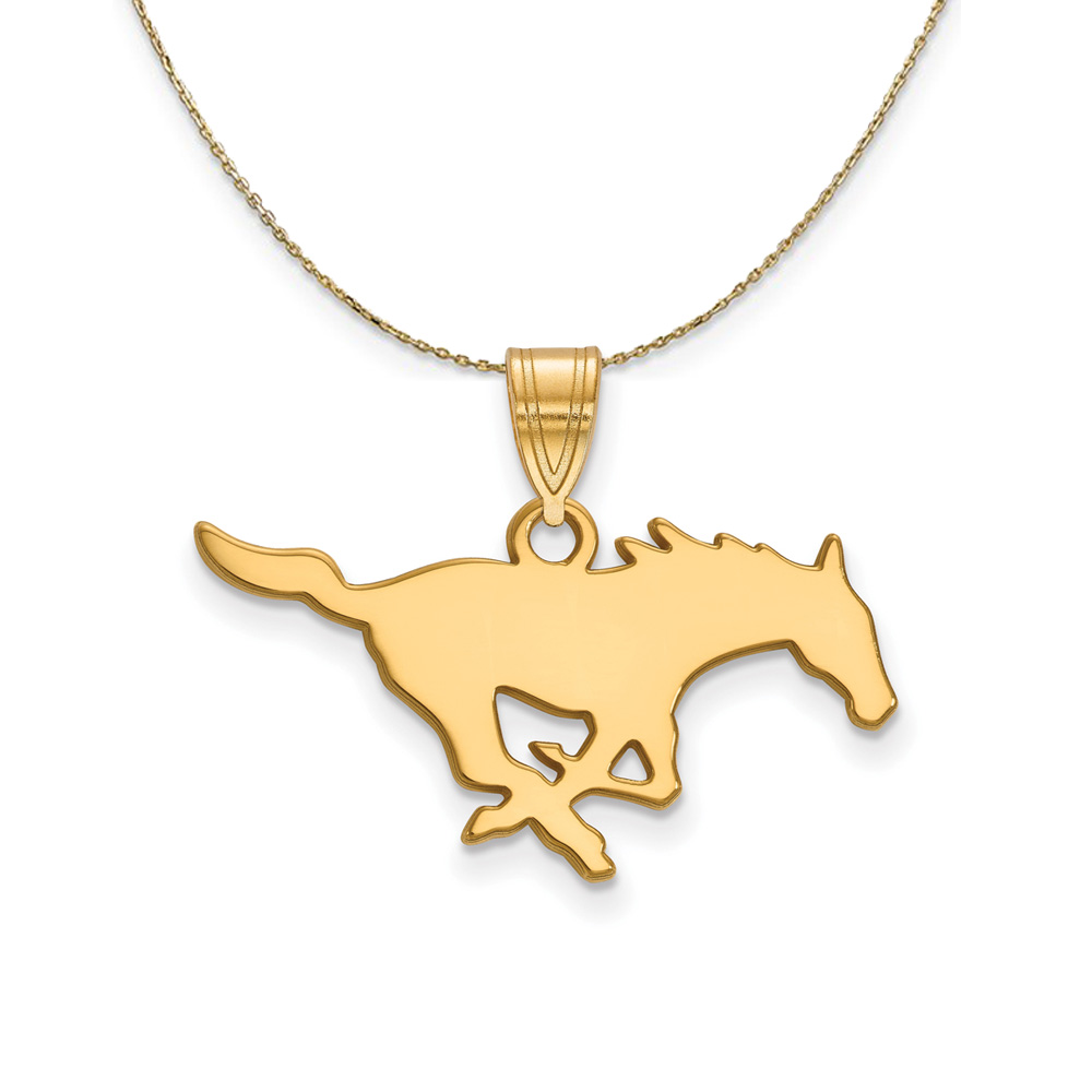 14k Yellow Gold Southern Methodist U. Necklace