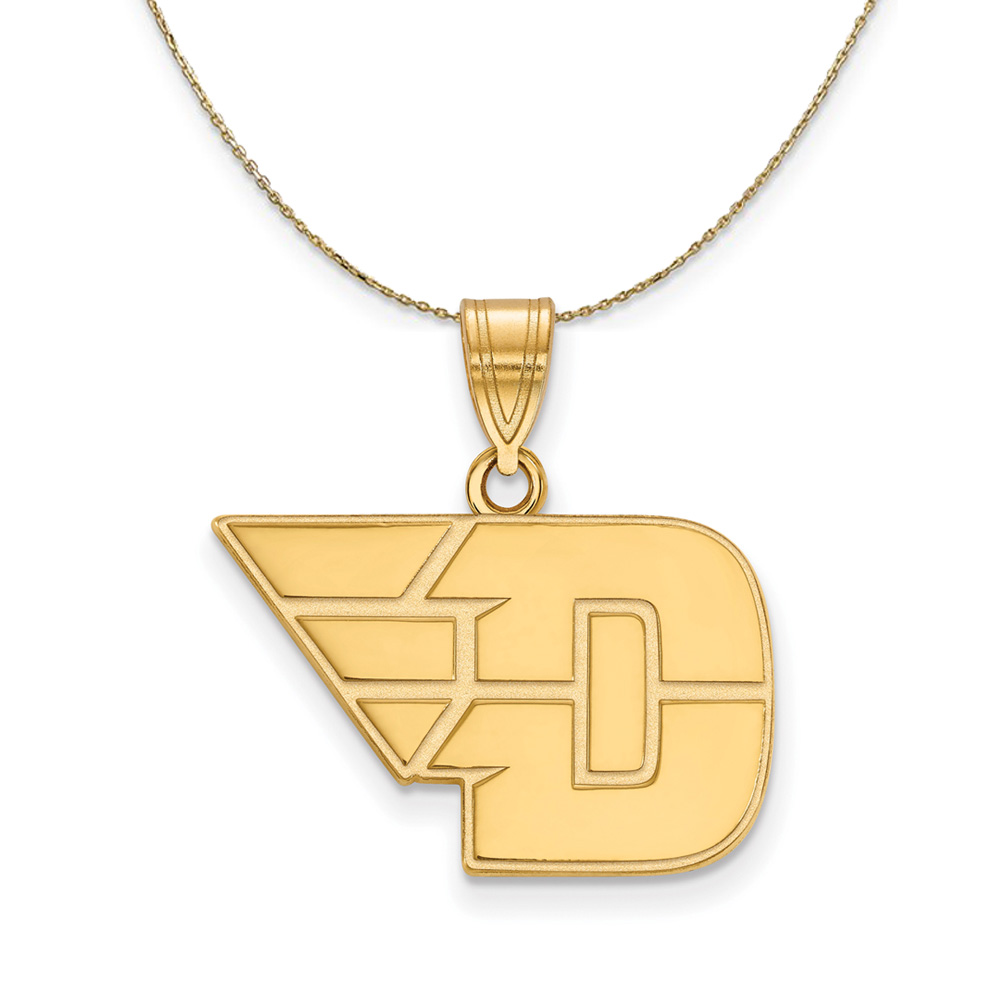 14k Yellow Gold U of Dayton Necklace