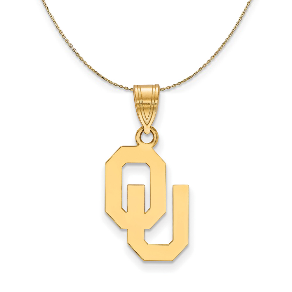 14k Yellow Gold U. of Oklahoma Necklace