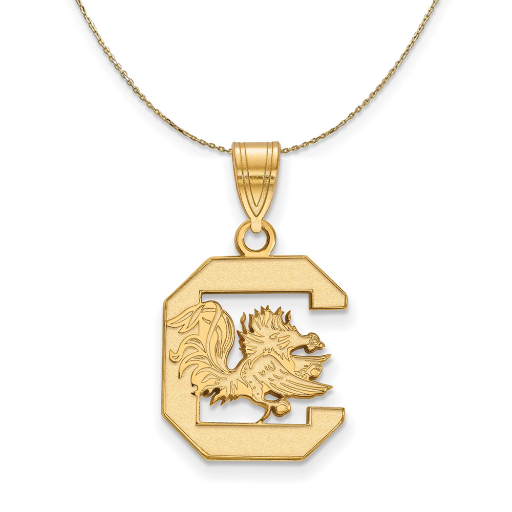 14k Yellow Gold South Carolina Logo Necklace