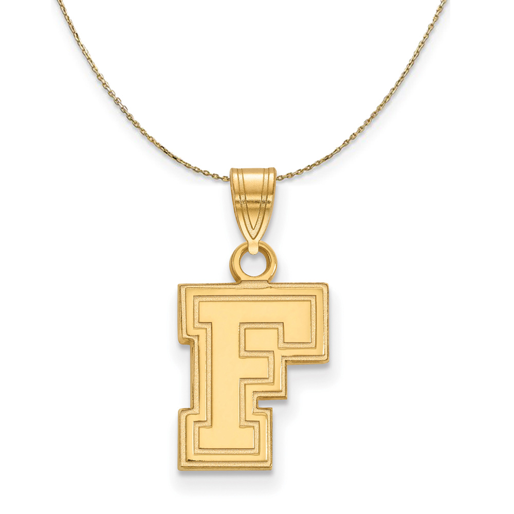 14k Yellow Gold Fordham U Necklace