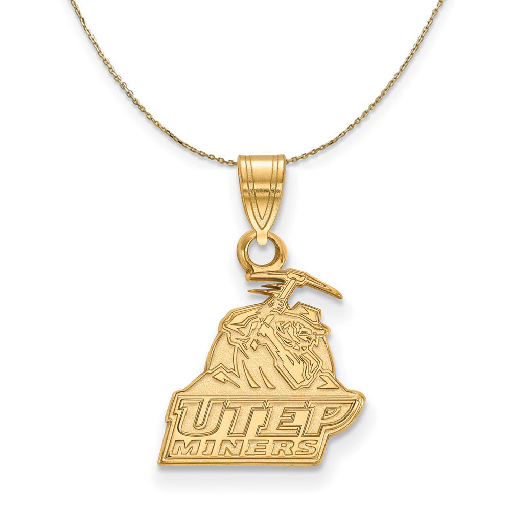 14k Yellow Gold U. of Texas at El Paso Necklace