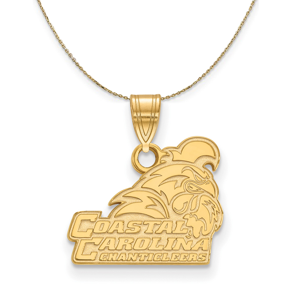 14k Yellow Gold Coastal Carolina U Necklace