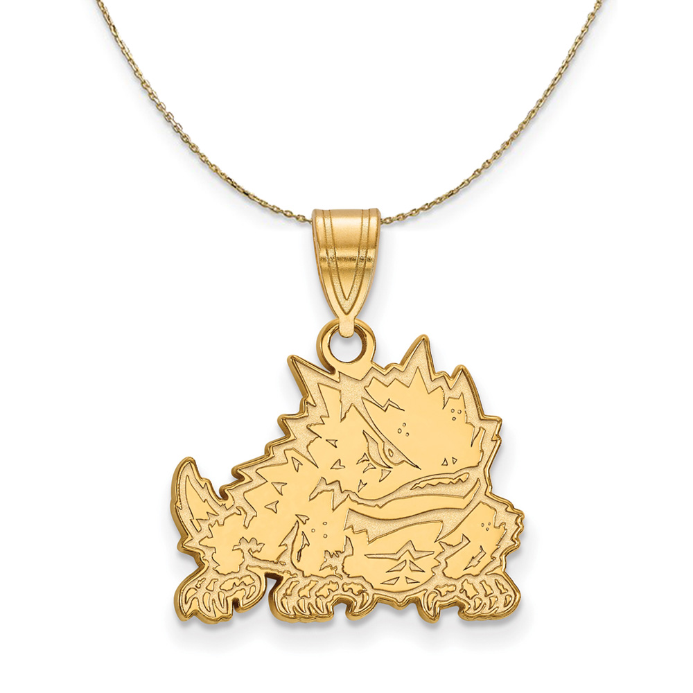 14k Yellow Gold Texas Christian U. Necklace