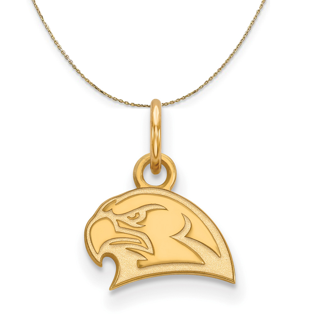 14k Yellow Gold Miami U (Tiny) Logo Necklace