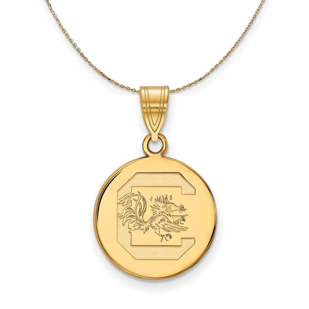14k Yellow Gold South Carolina Disc Necklace