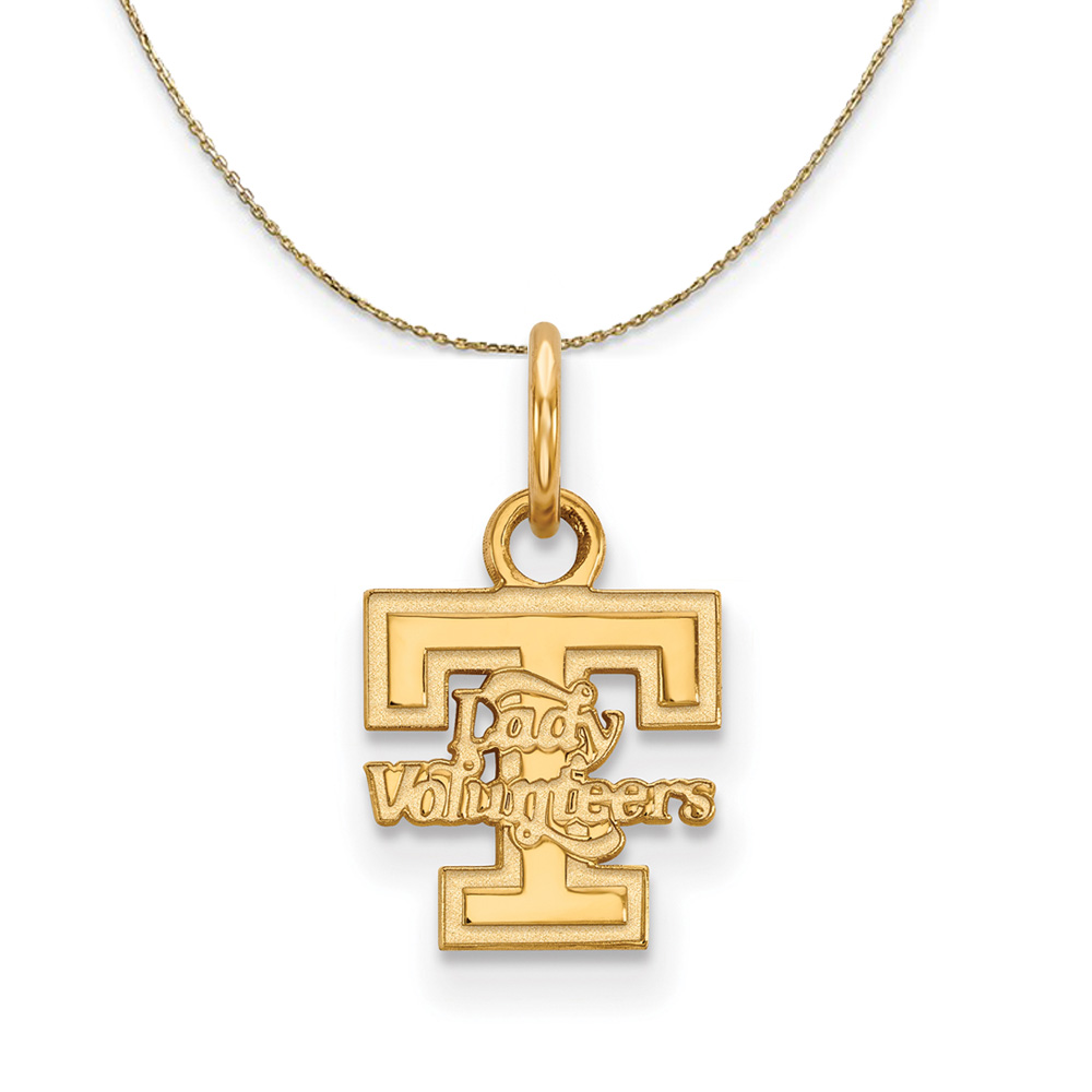 14k Yellow Gold U. of Tennessee (Tiny) Lady Vols Necklace