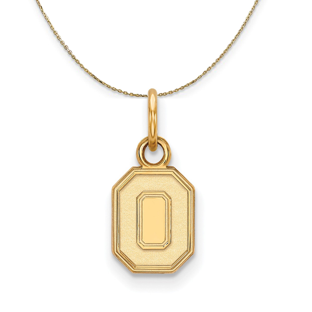 14k Yellow Gold Ohio State X-Small 'O' Logo Necklace