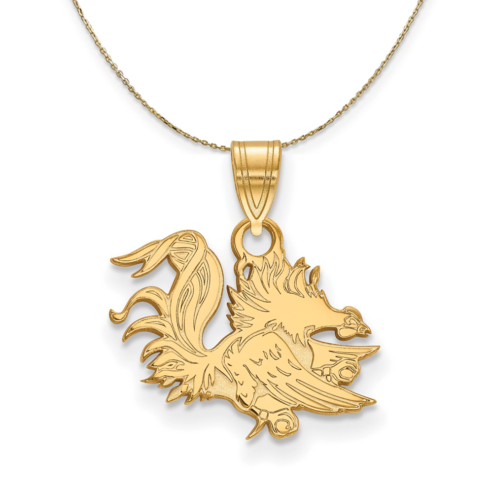 14k Yellow Gold South Carolina Mascot Necklace