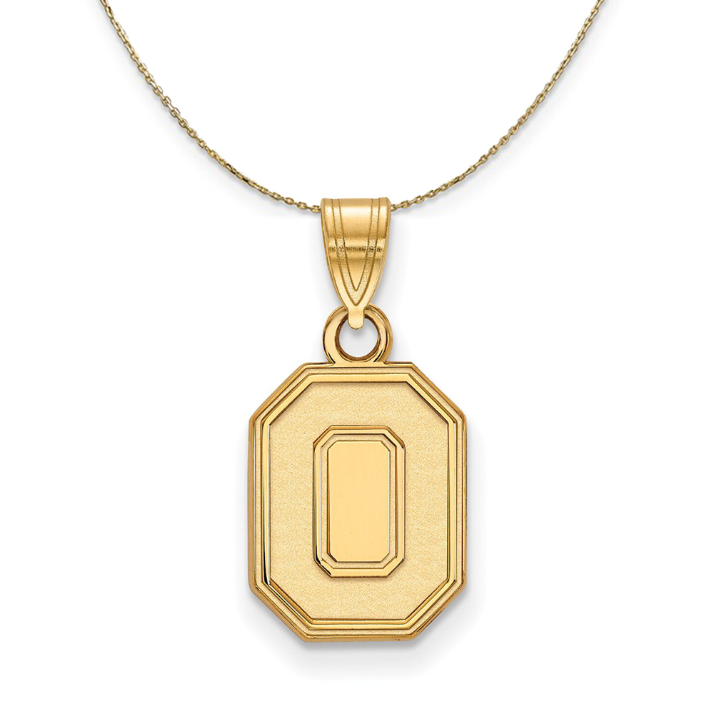 14k Yellow Gold Ohio State Buckeyes Logo Necklace