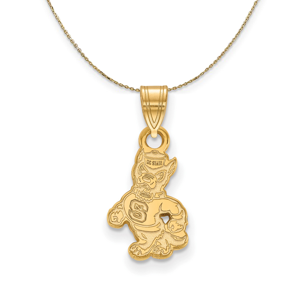 14k Yellow Gold North Carolina Mascot Necklace