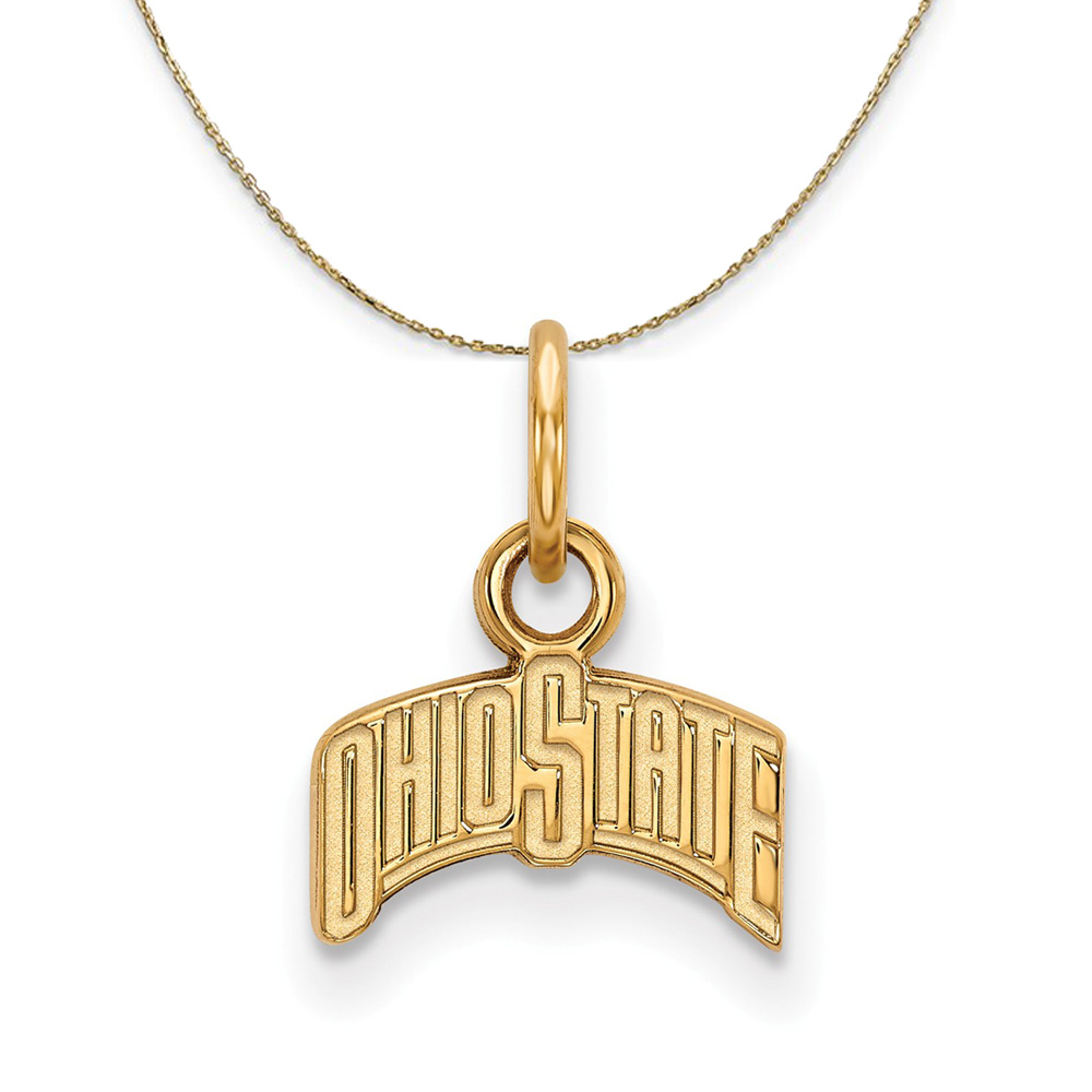 14k Yellow Gold Ohio State X-Small Necklace