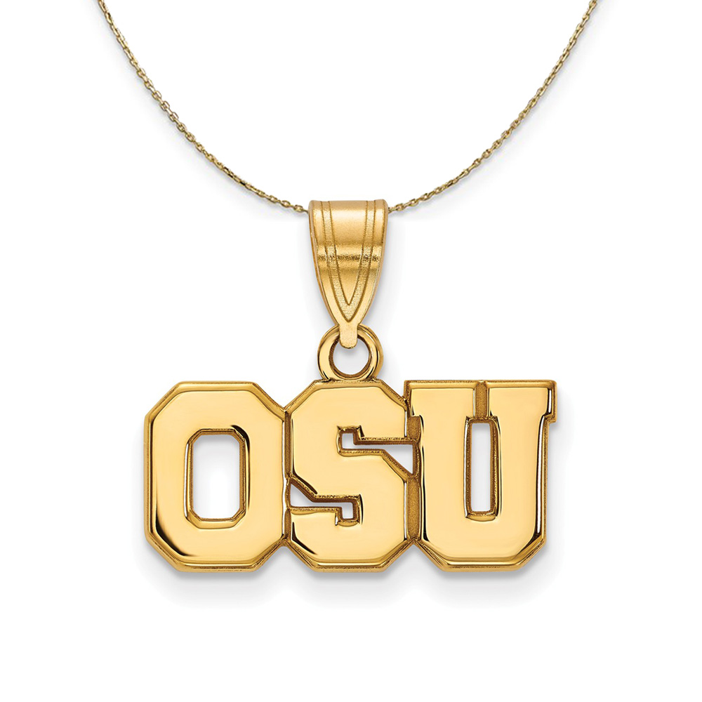 14k Yellow Gold Ohio State Necklace
