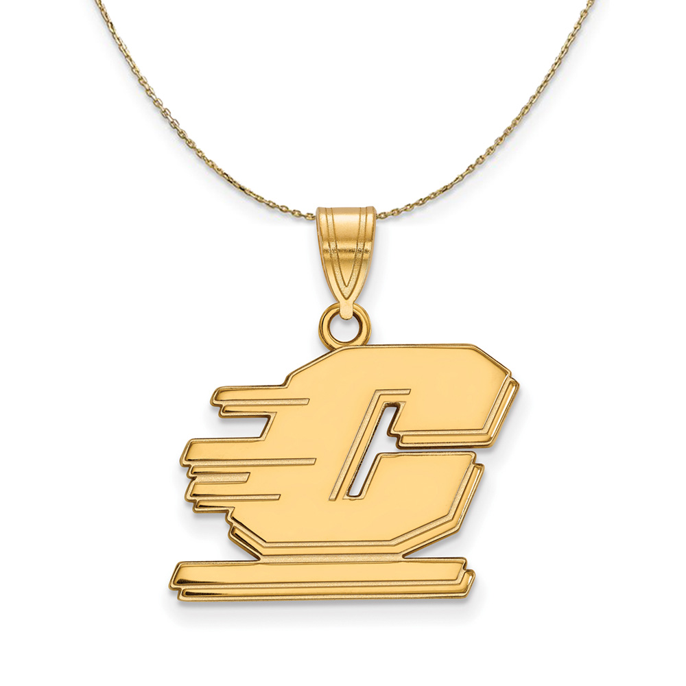 14k Yellow Gold Central Michigan U Necklace