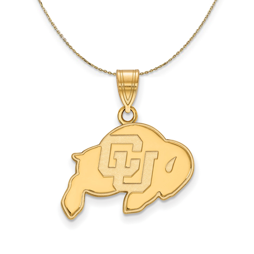 14k Yellow Gold U of Colorado Mascot Necklace