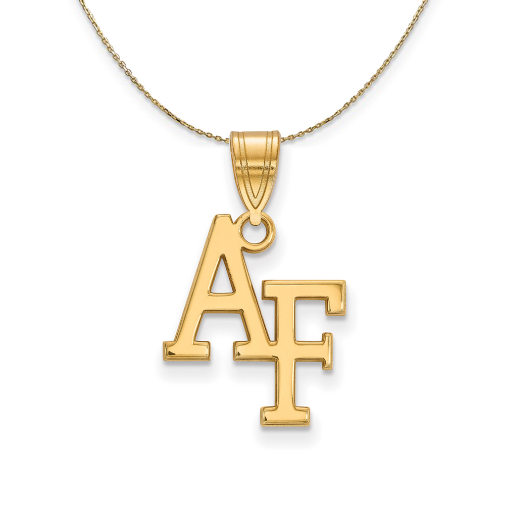 14k Yellow Gold Air Force Academy Md 'AF' Necklace
