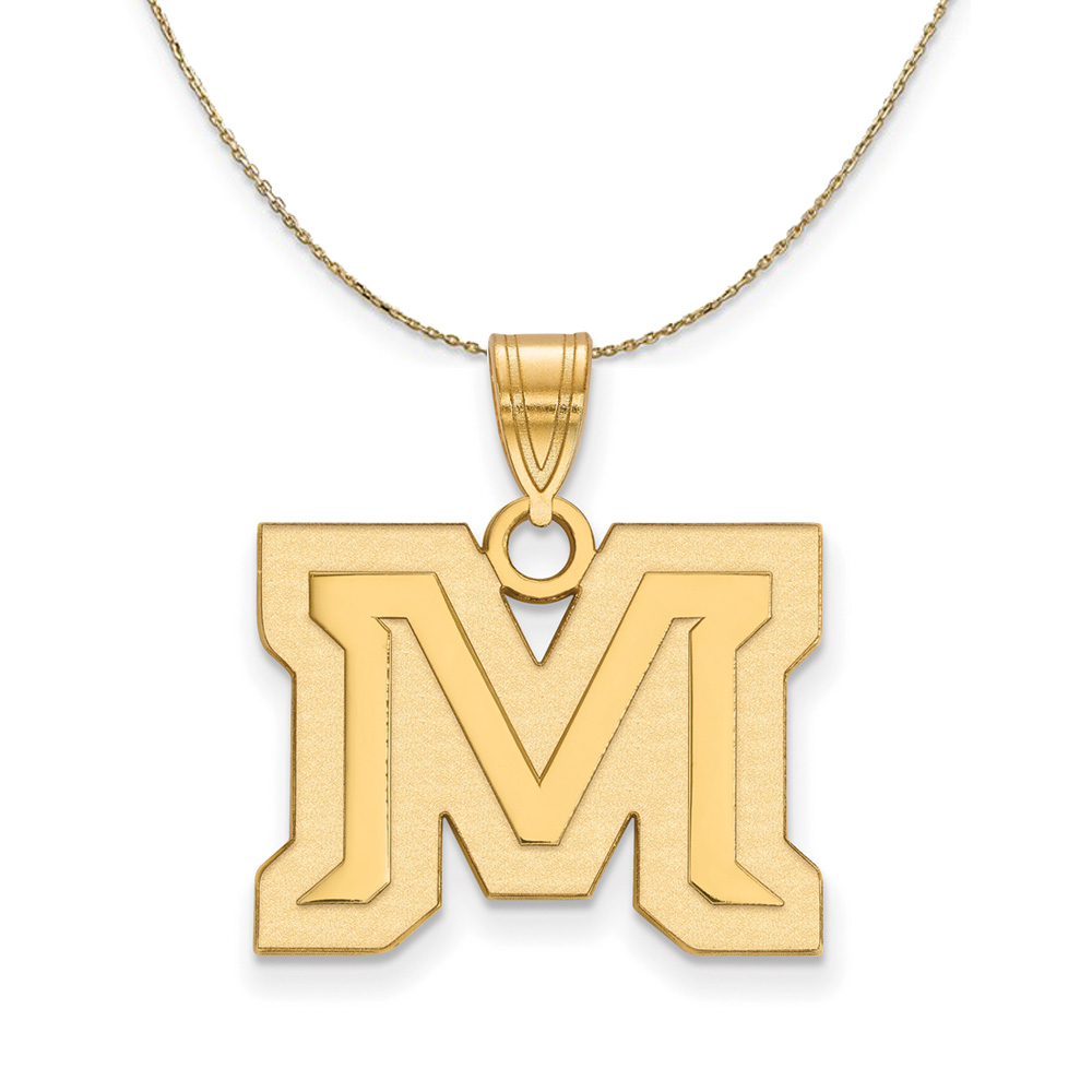 14k Yellow Gold Montana State Necklace