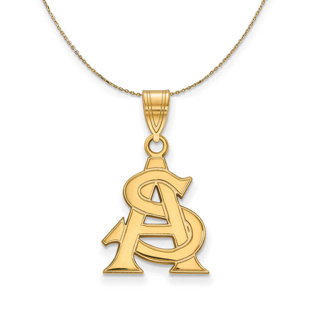 14k Yellow Gold Arizona State Necklace