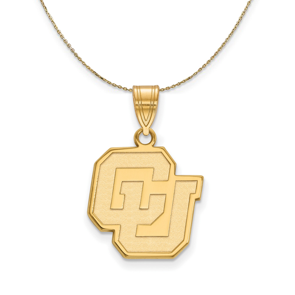 14k Yellow Gold U of Colorado Necklace