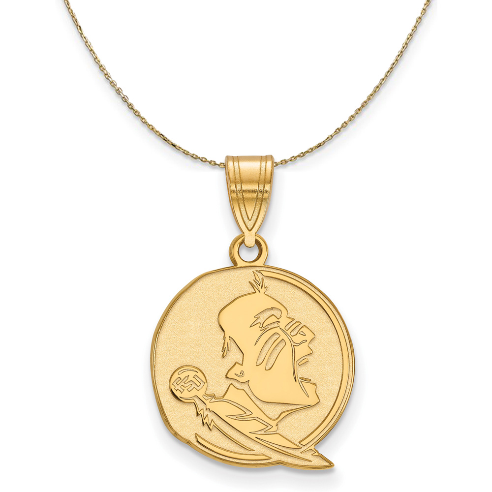 14K Yellow Gold Florida State Mascot Necklace