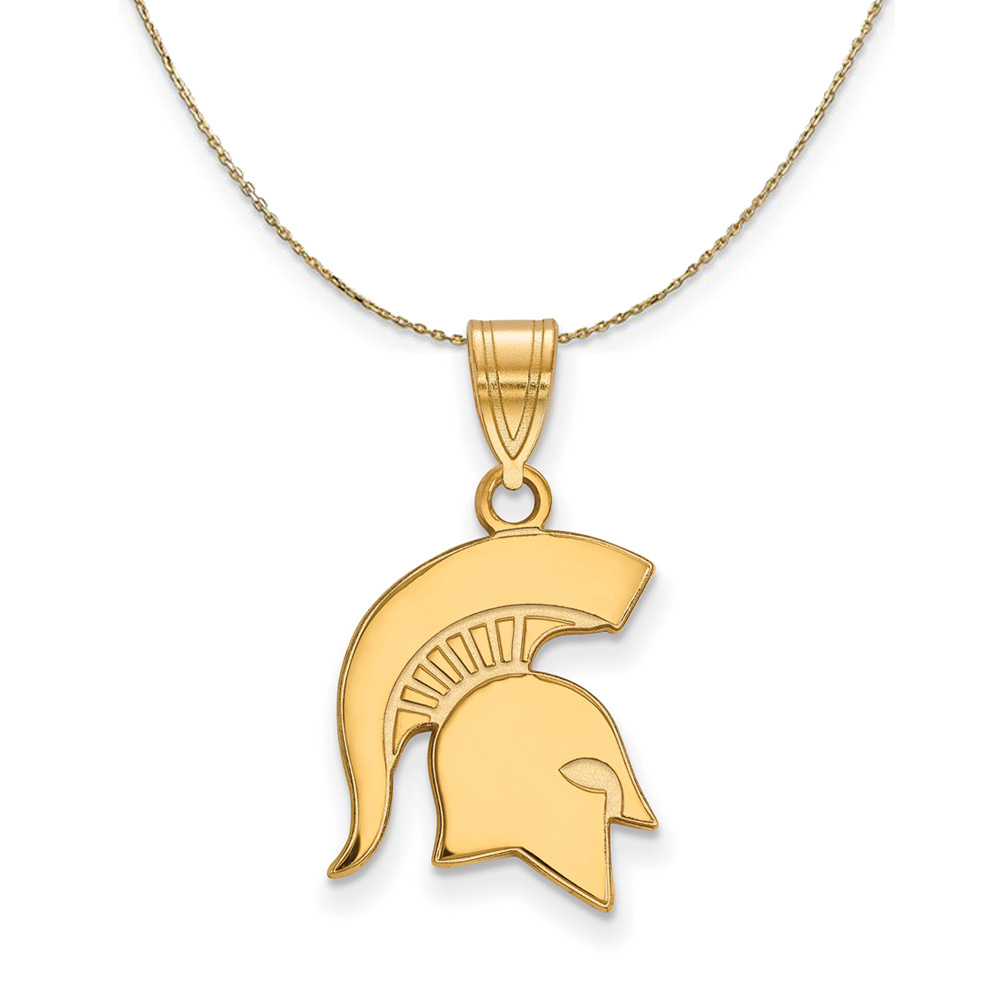 14k Yellow Gold Michigan State Necklace