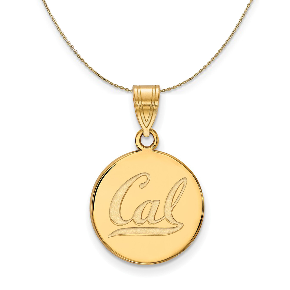 14k Yellow Gold California Berkeley 'Cal' Disc Necklace