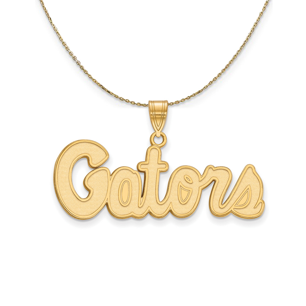 14k Yellow Gold U of Florida 'Gators' Necklace