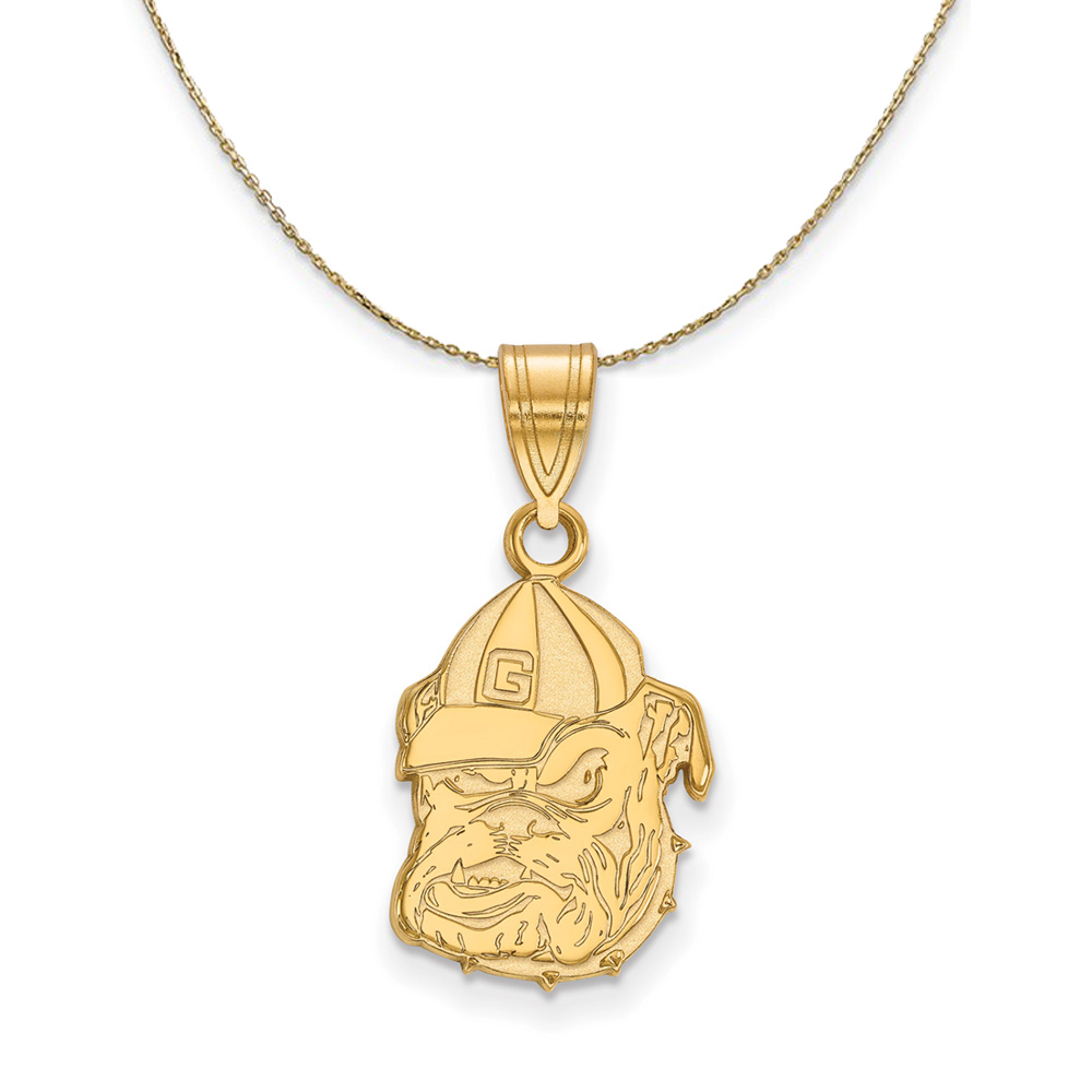 14k Yellow Gold U. of Georgia Mascot Necklace