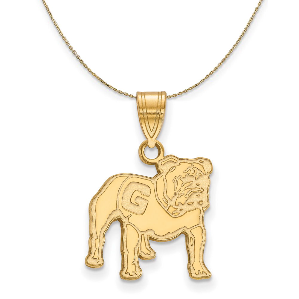 14k Yellow Gold U. of Georgia Bulldogs Necklace