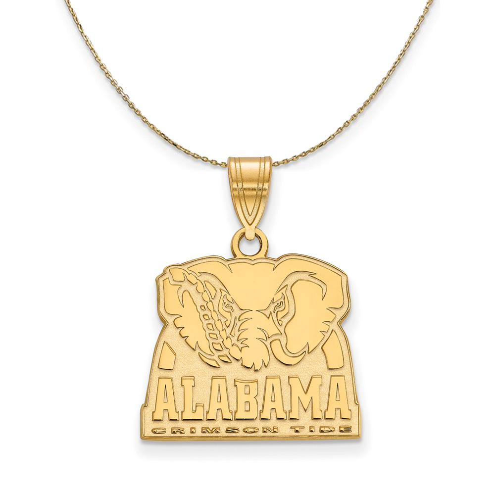 14k Yellow Gold U. of Alabama Logo Necklace