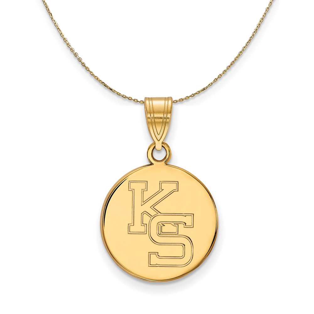 14k Yellow Gold Kansas State Necklace