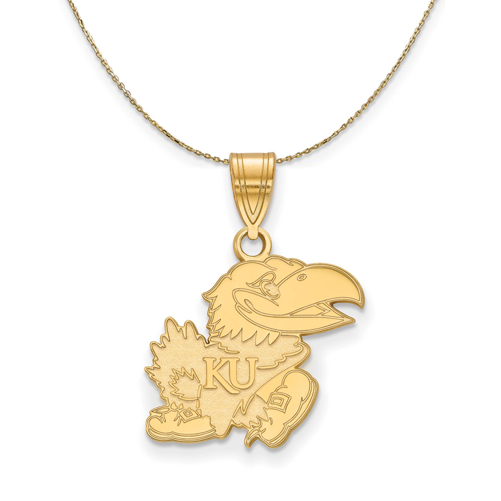 14k Yellow Gold U. of Kansas Necklace