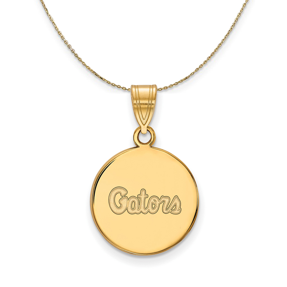 14k Yellow Gold U of Florida Disc Necklace