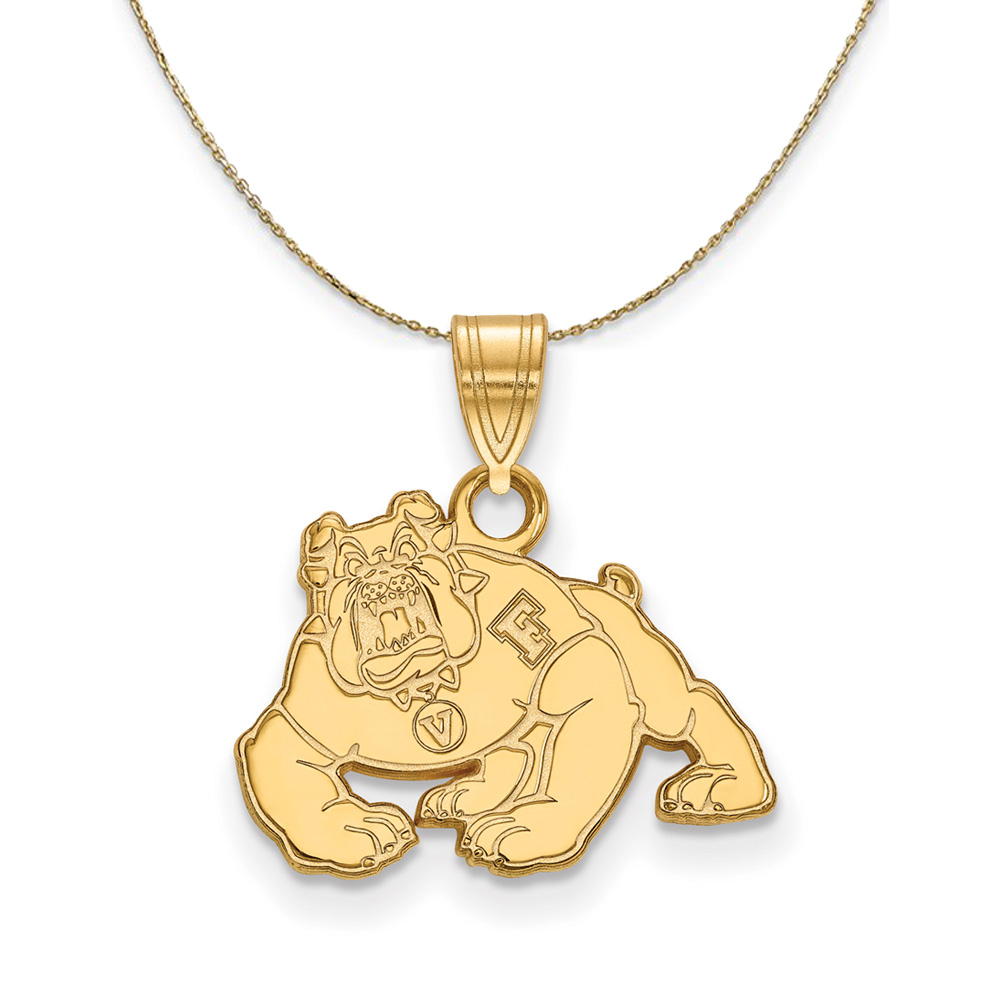 14k Yellow Gold California State Fresno Necklace