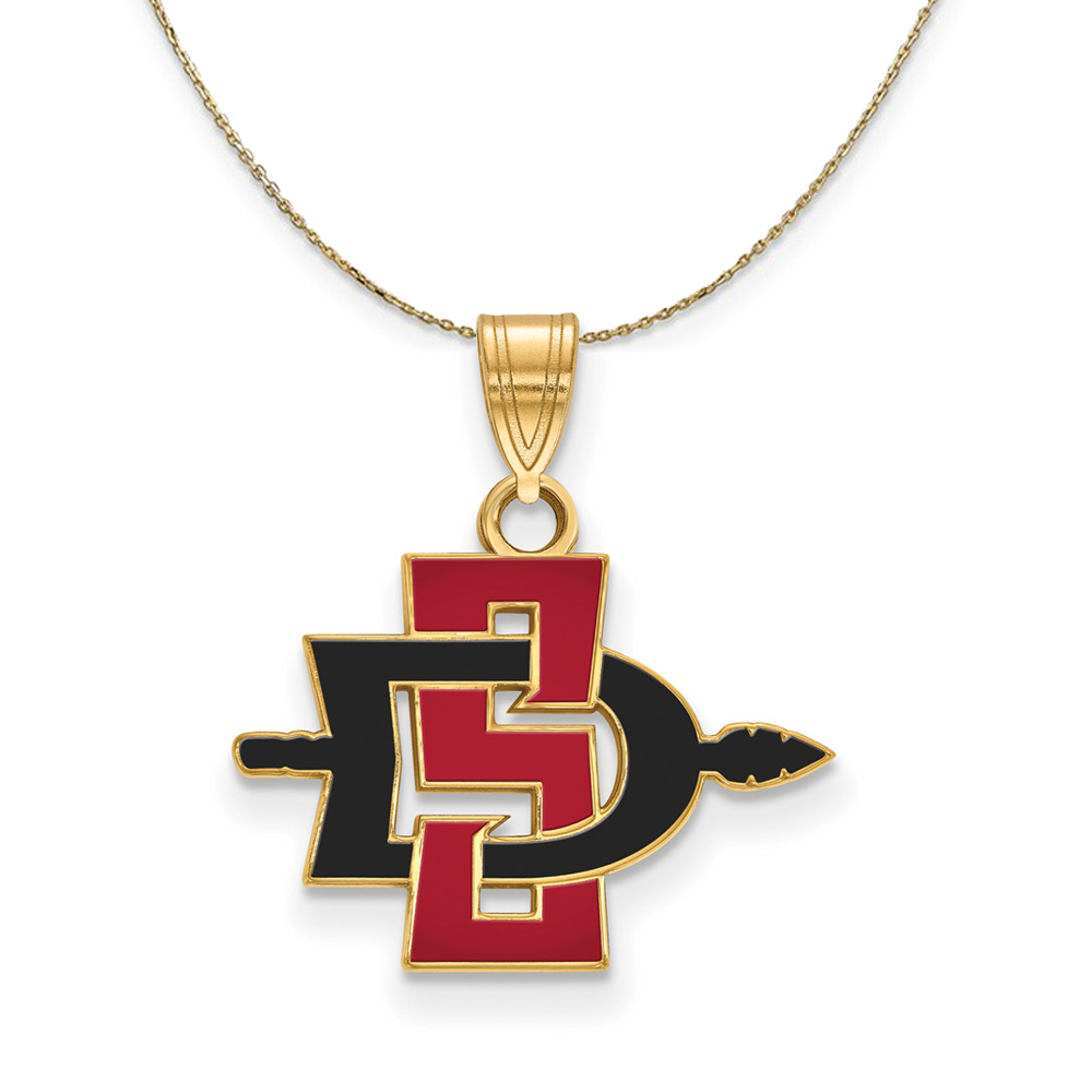 14k Yellow Gold San Diego State Necklace