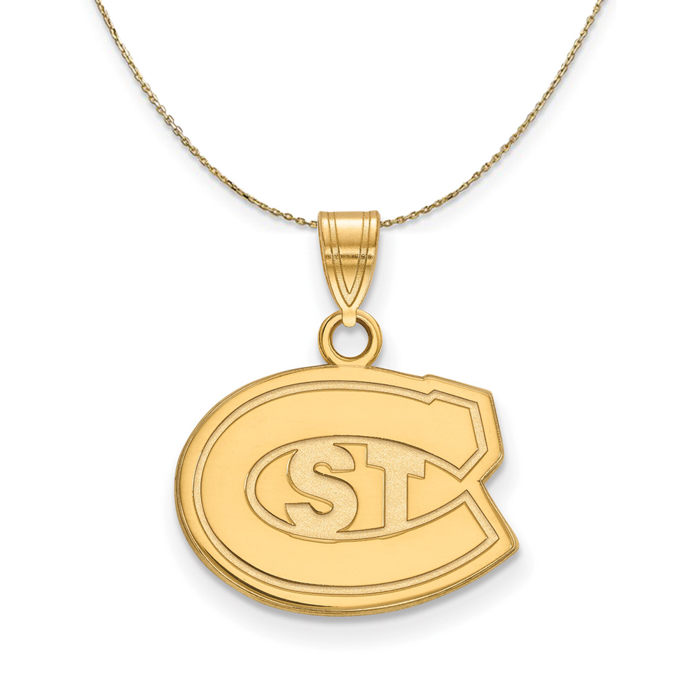 14k Yellow Gold St. Cloud State 'STC' Necklace